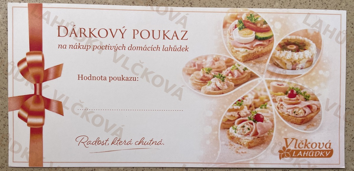 Dárkový poukaz Lahůdky Vlčková